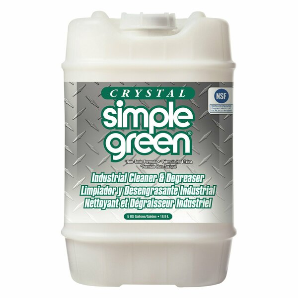 Simple Green Crystal Industrial Cleaner and Degreaser, 5 gal. Jug, Liquid, Colorless 0600000119005